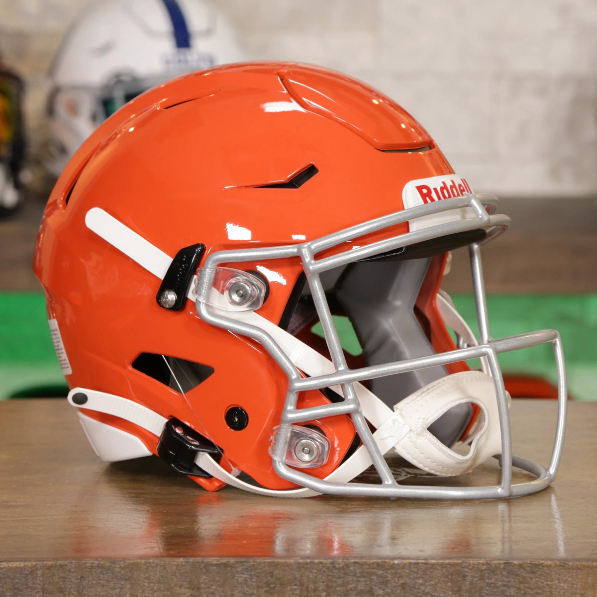 flat red football helmets Riddell Victor-I Youth Helmet A stacking pod system within the helmet also helps to give a more custom fit Riddell SpeedFlex Football Helmet