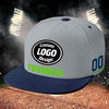 Custom Grey Blue Jersey MaxSoul Shoes and Hat Combo Offer Personalized ZH-bd0b007e-ac