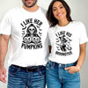 I Like Her Pumpkins & His Broomstick Shirts | Funny Matching Halloween Couple T-Shirts by Adorb Custom Tees