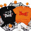 I Put the D in Devil Shirts For Couples Funny Matching Him & Her Halloween T-Shirts by Adorb Custom Tees