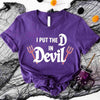 I Put the D in Devil Shirts For Couples Funny Matching Him & Her Halloween T-Shirts by Adorb Custom Tees