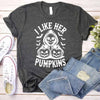 I Like Her Pumpkins & His Broomstick Shirts | Funny Matching Halloween Couple T-Shirts by Adorb Custom Tees