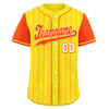 Custom Gold Orange Stripe Fashion Personalized Authentic Baseball Jersey BSBJ01-D017251