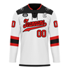 Custom White Black Personalized Hockey Jersey HCKJ01-D0a700c