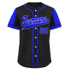 Custom Blue Black Raglan Sleeves Personalized Authentic Baseball Jersey BSBJ01-D017169