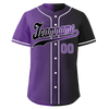 Custom Purple Black Gradient Fashion Personalized Authentic Baseball Jersey BSBJ01-D0a7090