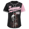 Custom Black Red Skull Fashion Personalized Authentic Baseball Jersey BSBJ01-D017148