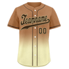 Custom Brown Yellow Fade Fashion Personalized Authentic Baseball Jersey BSBJ01-D0a70ff