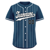 Custom Blue Stripe Fashion Personalized Authentic Baseball Jersey BSBJ01-D017258