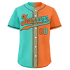 Custom Cyan Orange Gradient Fashion Personalized Authentic Baseball Jersey BSBJ01-D0a7087