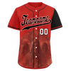 Custom Red Black Skull Fashion Personalized Authentic Baseball Jersey BSBJ01-D017158