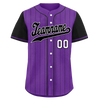 Custom Purple Black Stripe Fashion Personalized Authentic Baseball Jersey BSBJ01-D017255