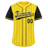 Custom Gold Black Stripe Fashion Personalized Authentic Baseball Jersey BSBJ01-D017218