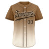 Custom Brown White Fade Fashion Personalized Authentic Baseball Jersey BSBJ01-D0a70fe