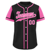 Custom Black Pink Raglan Sleeves Personalized Authentic Baseball Jersey BSBJ01-D017198