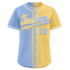 Custom Blue Yellow Gradient Fashion Personalized Authentic Baseball Jersey BSBJ01-D0a7079