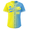 Custom Yellow Blue Gradient Fashion Personalized Authentic Baseball Jersey BSBJ01-D0a7aa0