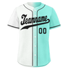 Custom White Green Gradient Fashion Personalized Authentic Baseball Jersey BSBJ01-D0a7aa7