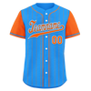 Custom Blue Orange Stripe Fashion Personalized Authentic Baseball Jersey BSBJ01-D017211