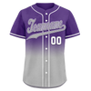 Custom Purple Grey Fade Fashion Personalized Authentic Baseball Jersey BSBJ01-D0a70cd