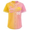 Custom Yellow Pink Gradient Fashion Personalized Authentic Baseball Jersey BSBJ01-D0a7aac