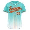 Custom Cyan White Fade Fashion Personalized Authentic Baseball Jersey BSBJ01-D0a70e8