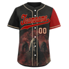 Custom Black Red Skull Fashion Personalized Authentic Baseball Jersey BSBJ01-D017143