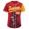 Custom Red Yellow Skull Fashion Personalized Authentic Baseball Jersey BSBJ01-D017150