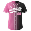 Custom Pink Black Gradient Fashion Personalized Authentic Baseball Jersey BSBJ01-D0a7099