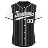 Custom Black White Stripe Fashion Personalized Authentic Baseball Jersey BSBJ01-D017239