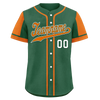 Custom Green Orange Raglan Sleeves Personalized Authentic Baseball Jersey BSBJ01-D017208