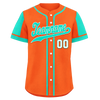 Custom Orange Cyan Raglan Sleeves Personalized Authentic Baseball Jersey BSBJ01-D017193