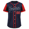 Custom Blue Red Raglan Sleeves Personalized Authentic Baseball Jersey BSBJ01-D017180