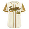 Custom Beige Raglan Sleeves Personalized Authentic Baseball Jersey BSBJ01-D017201