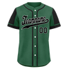 Custom Green Black Raglan Sleeves Personalized Authentic Baseball Jersey BSBJ01-D017207