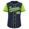 Custom Blue Green Stripe Fashion Personalized Authentic Baseball Jersey BSBJ01-D017231