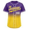 Custom Purple Yellow Fade Fashion Personalized Authentic Baseball Jersey BSBJ01-D0a70cb