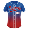 Custom Blue Red Fade Fashion Personalized Authentic Baseball Jersey BSBJ01-D0a70bd