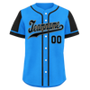 Custom Blue Black Raglan Sleeves Personalized Authentic Baseball Jersey BSBJ01-D017209