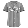 Custom Gray Stripe Fashion Personalized Authentic Baseball Jersey BSBJ01-D017244