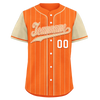 Custom Orange Yellow Stripe Fashion Personalized Authentic Baseball Jersey BSBJ01-D017235