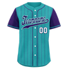 Custom Cyan Purple Stripe Fashion Personalized Authentic Baseball Jersey BSBJ01-D017247