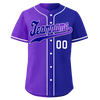 Custom Purple Blue Gradient Fashion Personalized Authentic Baseball Jersey BSBJ01-D0a7a0b