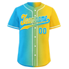 Custom Blue Yellow Gradient Fashion Personalized Authentic Baseball Jersey BSBJ01-D0a709b