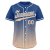 Custom Blue Beige Fade Fashion Personalized Authentic Baseball Jersey BSBJ01-D0a70da