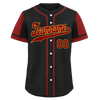 Custom Black Red Raglan Sleeves Personalized Authentic Baseball Jersey BSBJ01-D017176