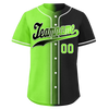 Custom Green Black Gradient Fashion Personalized Authentic Baseball Jersey BSBJ01-D0a709c