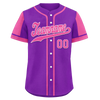 Custom Purple Pink Raglan Sleeves Personalized Authentic Baseball Jersey BSBJ01-D017202