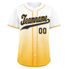 Custom White Yellow Fade Fashion Personalized Authentic Baseball Jersey BSBJ01-D0a70dc