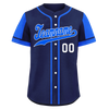 Custom Blue Raglan Sleeves Personalized Authentic Baseball Jersey BSBJ01-D017183